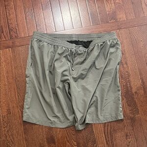 Gray Elastic Waist Swim/Active Shorts with Mesh Lining